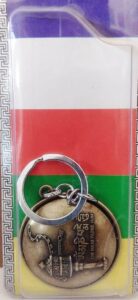 Metal key chain buddha