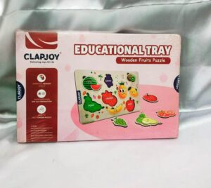 Educational tray wooden fruit puzzel