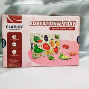 Educational tray wooden fruit puzzel