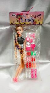 Barbie doll with her shoe set