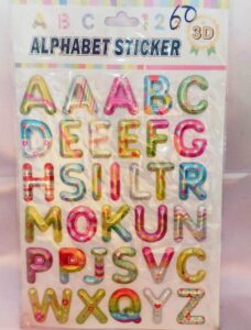Alphabet sticker colourful