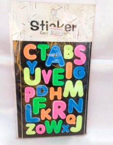 Alphabet colourful sticker