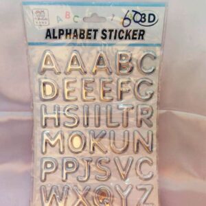 Alphabet sticker silver