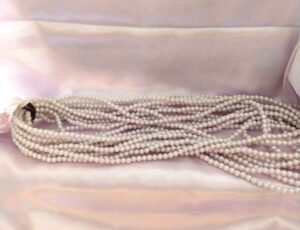 Pearl moti long necklace