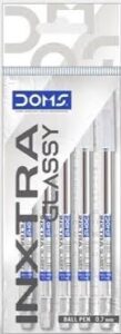DOMS inxtra glassy  blue pen per pcs.